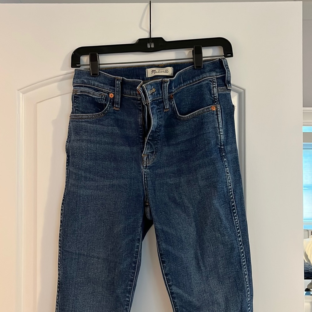 Madewell 10 inch high rise skinny jeans . Worn once .